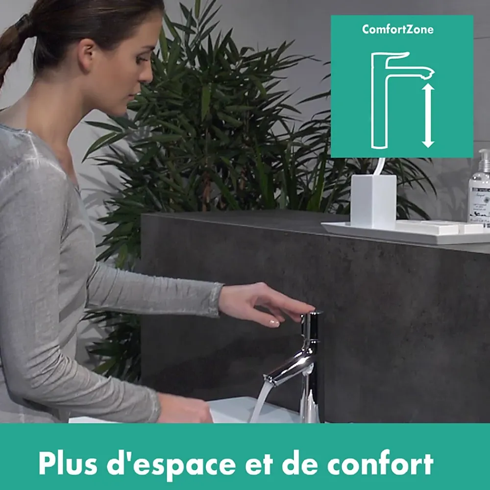 Hansgrohe Mitigeur de lavabo Talis Select S avec tirette et vidage finition chromée