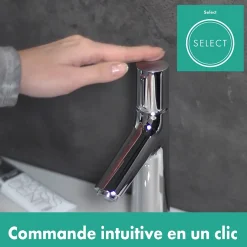 Hansgrohe Mitigeur de lavabo Talis Select S avec tirette et vidage finition chromée