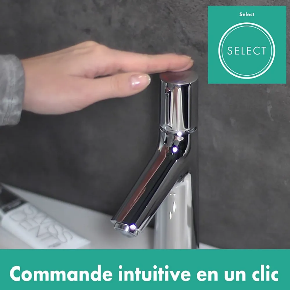 Hansgrohe Mitigeur de lavabo Talis Select S avec tirette et vidage finition chromée