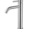 Robinet Lavabo Et Vasque|AICA Sanitaire Mitigeur de lavabo haut, acier inoxydable 304 brossé argenté, mixte froid/chaud