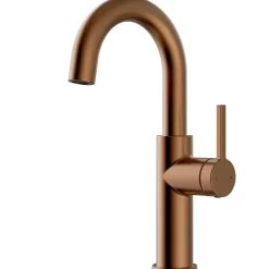 Essebagno Mitigeur de lavabo haut cuivre brossé Reflet