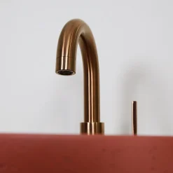 Essebagno Mitigeur de lavabo haut cuivre brossé Reflet