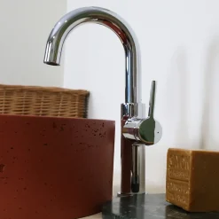 Robinet Lavabo Et Vasque|Essebagno Mitigeur de lavabo haut chrome Reflet