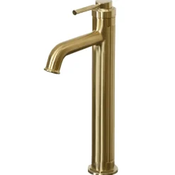Robinet Lavabo Et Vasque|Essebagno Mitigeur de lavabo haut Or brossé Art Deco
