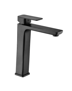 Edouard Rousseau Mitigeur de lavabo haut XL noir mat Deok