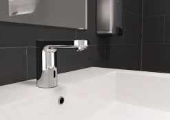 Robinet Lavabo Et Vasque|Hansgrohe Mitigeur de lavabo électronique en eau froide sur batterie, chrome, Vernis Blend