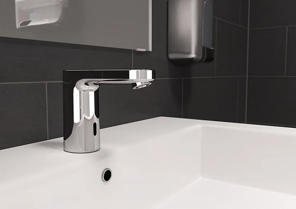 Robinet Lavabo Et Vasque|Hansgrohe Mitigeur de lavabo électronique en eau froide sur batterie, chrome, Vernis Blend