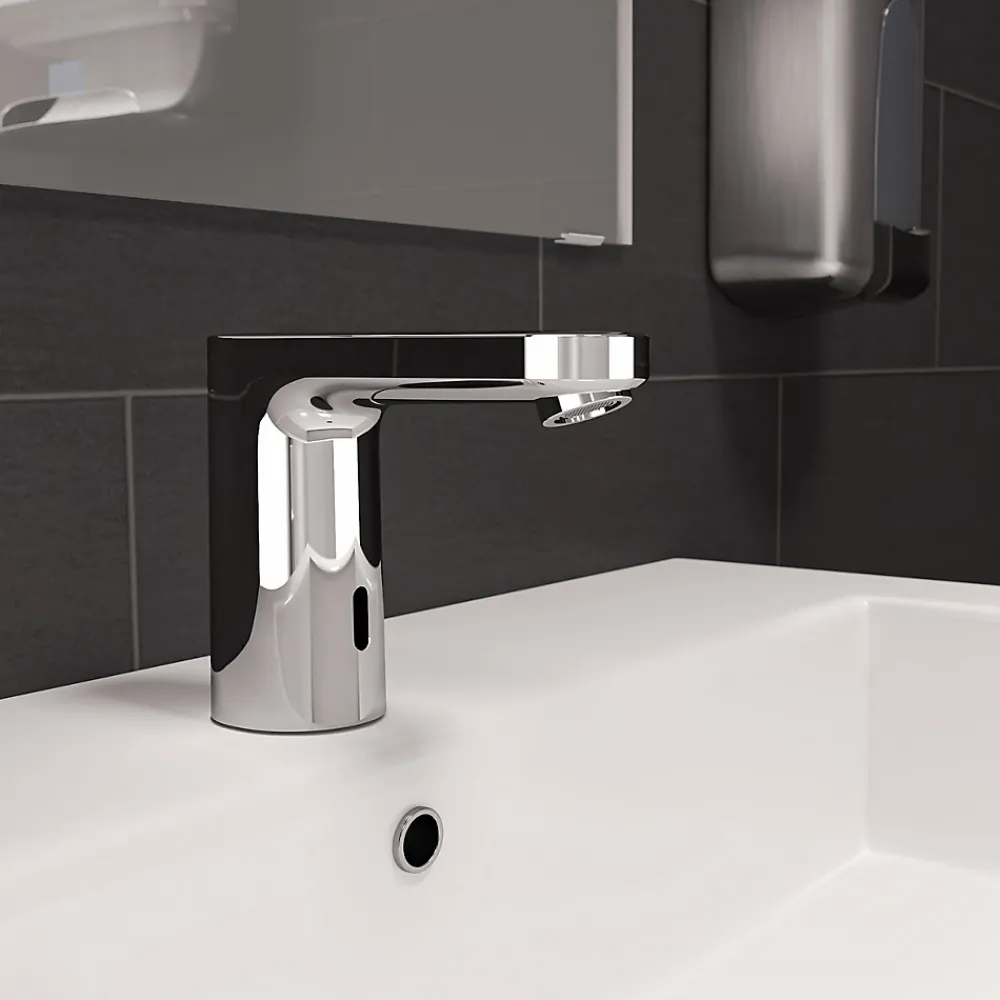 Robinet Lavabo Et Vasque|Hansgrohe Mitigeur de lavabo électronique avec pré-réglage de la température sur batterie, chrome, Vernis Blend
