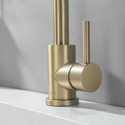 Lomazoo Mitigeur de lavabo doré Lysa