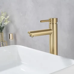 Lomazoo Mitigeur de lavabo doré Kandy
