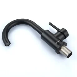 Lomazoo Mitigeur de lavabo noir Styx
