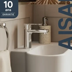 Robinet Lavabo Et Vasque|GoodHome Mitigeur de lavabo M, chrome, NF, Aisai