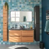 Robinet Lavabo Et Vasque|GoodHome Mitigeur de lavabo M noir mat, Selenga