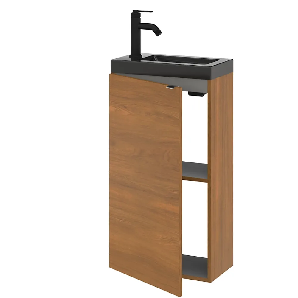 Robinet Lavabo Et Vasque|GoodHome Mitigeur de lavabo M noir mat, Selenga