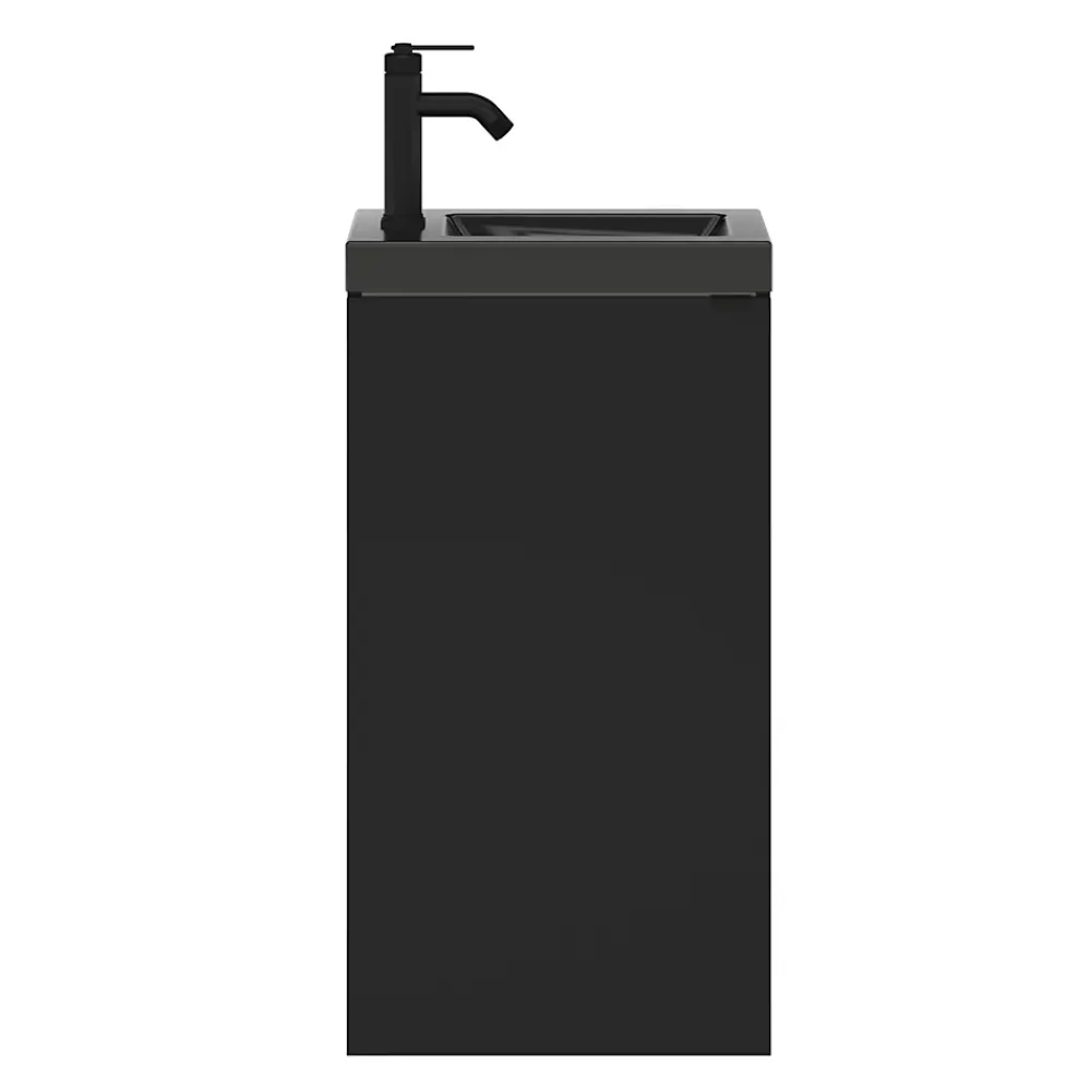 Robinet Lavabo Et Vasque|GoodHome Mitigeur de lavabo M noir mat, Selenga
