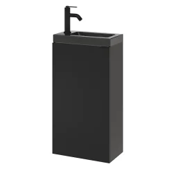 Robinet Lavabo Et Vasque|GoodHome Mitigeur de lavabo M noir mat, Selenga