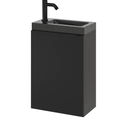 Robinet Lavabo Et Vasque|GoodHome Mitigeur de lavabo M noir mat, Selenga