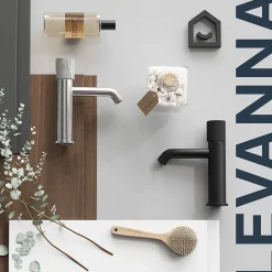 GoodHome Mitigeur de lavabo M, noir, Levanna