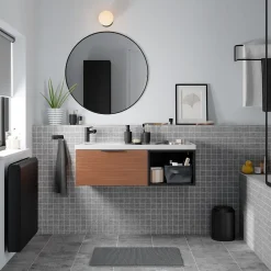 Robinet Lavabo Et Vasque|GoodHome Mitigeur de lavabo M, noir mat, Maza