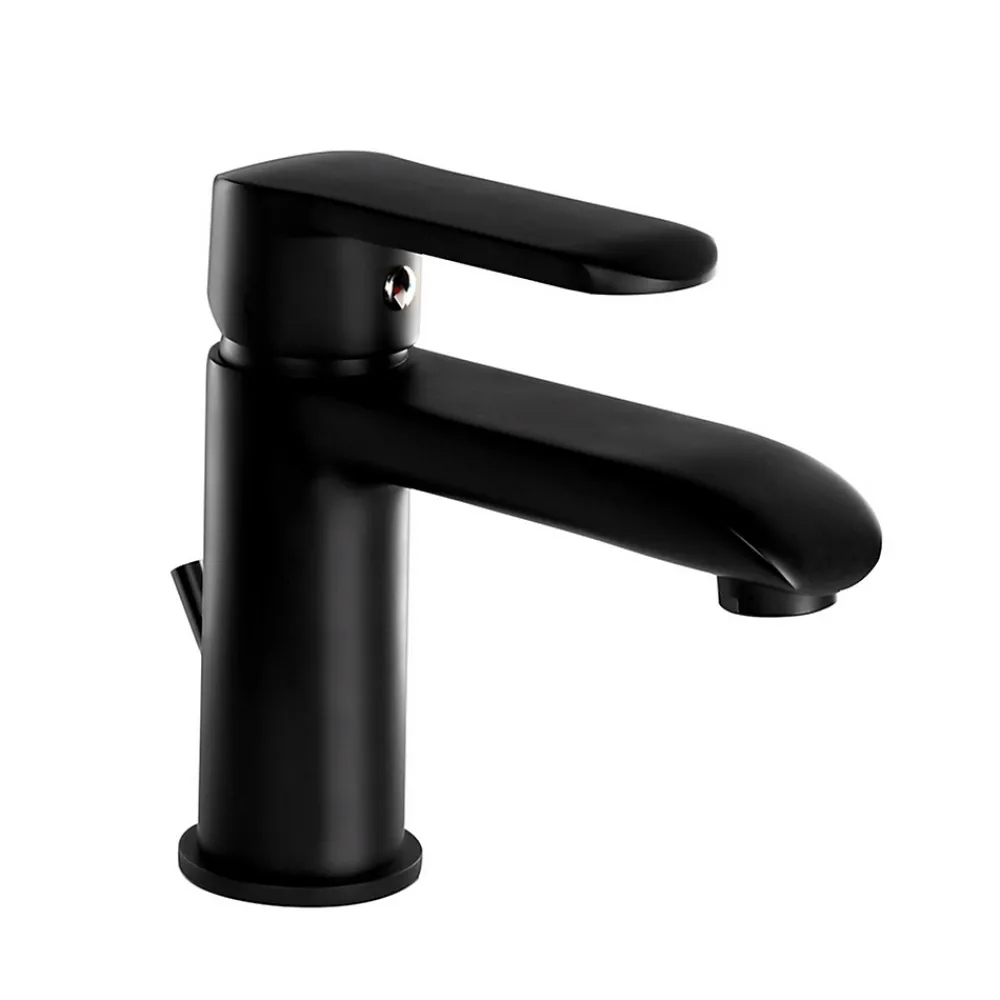 Robinet Lavabo Et Vasque|Kramer Mitigeur de lavabo mécanique H.14,6 cm, noir mat, Colors