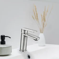 Robinet Lavabo Et Vasque|Edouard Rousseau Mitigeur de lavabo mécanique chrome, Ophir