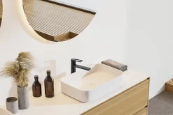 Edouard Rousseau Mitigeur de lavabo mécanique noir, Styl