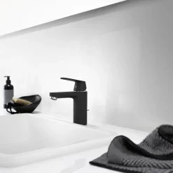 Robinet Lavabo Et Vasque|Grohe Mitigeur de lavabo noir Eurosmart Cosmo