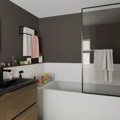 Robinet Lavabo Et Vasque|GoodHome Mitigeur de lavabo noir Sauga
