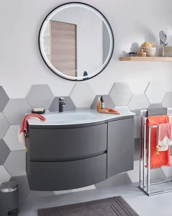 GoodHome Mitigeur de lavabo noir Wicie