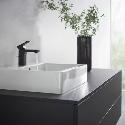 Robinet Lavabo Et Vasque|Hansgrohe Mitigeur de lavabo noir mat Vernis Shape 100