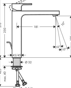 Robinet Lavabo Et Vasque|Hansgrohe Mitigeur de lavabo noir mat Vernis Shape