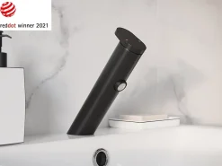 GoodHome Mitigeur de lavabo noir mat Nyasa