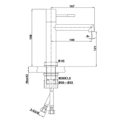 Schulte Mitigeur De Lavabo Kadia M - Noir Mat