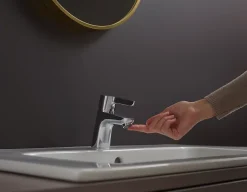 Robinet Lavabo Et Vasque|Hansgrohe Mitigeur de lavabo Waterforms Eco chromé