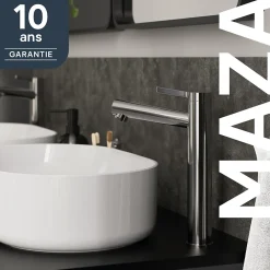 Robinet Lavabo Et Vasque|GoodHome Mitigeur de lavabo XL, chrome, Maza