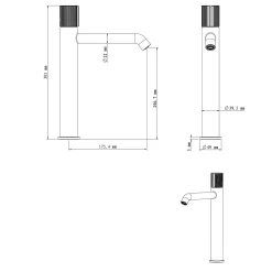 GoodHome Mitigeur de lavabo XL, chrome, Levanna