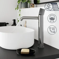 GoodHome Mitigeur de lavabo XL, chrome, Levanna