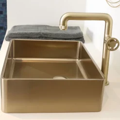 Essebagno Mitigeur de lavabo XL H.32 cm, doré, Factory