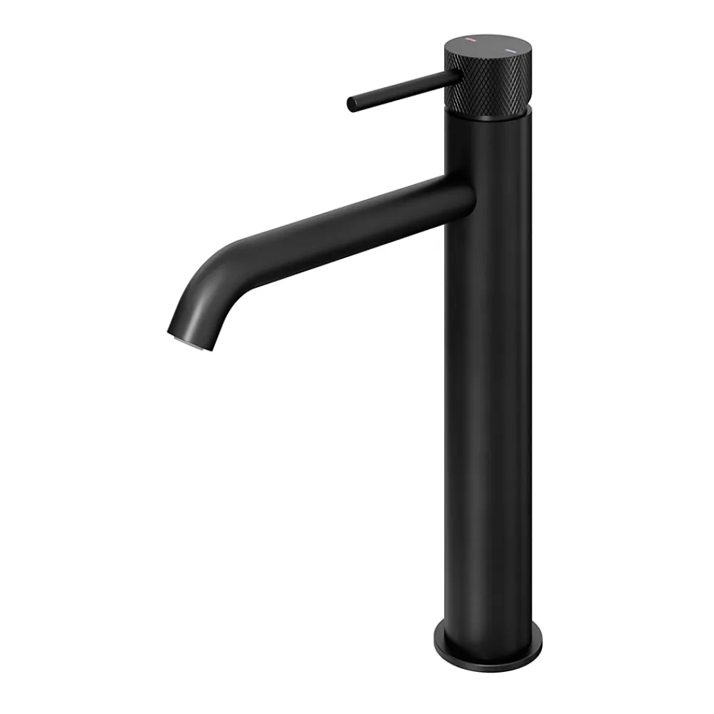 Robinet Lavabo Et Vasque|GoodHome Mitigeur de lavabo XL H.25,6 cm, noir mat, Owens