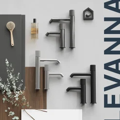 Robinet Lavabo Et Vasque|GoodHome Mitigeur de lavabo XL, noir, Levanna