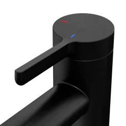Robinet Lavabo Et Vasque|GoodHome Mitigeur de lavabo XL, noir mat, Maza