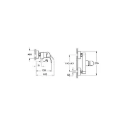 Robinet De Douche|Vitra Mitigeur douche avec cartouche 1 2 C2 ÉCO A42930EKF