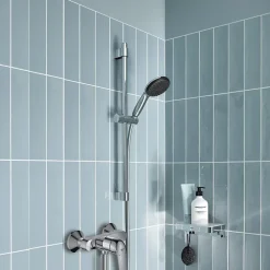 Colonne De Douche Mécanique|Grohe Mitigeur douche mécanique Swift 2023 + Ensemble de douche 2 jets avec barre + Tablette de douche d'angle