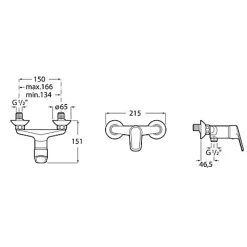 Roca Mitigeur douche mural ADELE - - A5A2A87C00