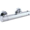 Robinet De Douche|Rav Mitigeur douche mural thermostatique laiton chromé sortie douchette haut-Argenté-Sans douchette-Argenté--28.50 -