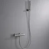 Colonne De Douche Encastrable|Imex Products Mitigeur douche thermostatique nickel brosse en laiton et zamac avec support et flexible