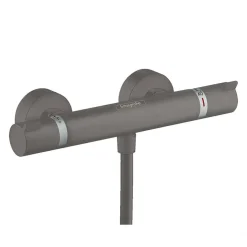 Hansgrohe Mitigeur douche thermostatique Ecostat Comfort noir chromé brossé