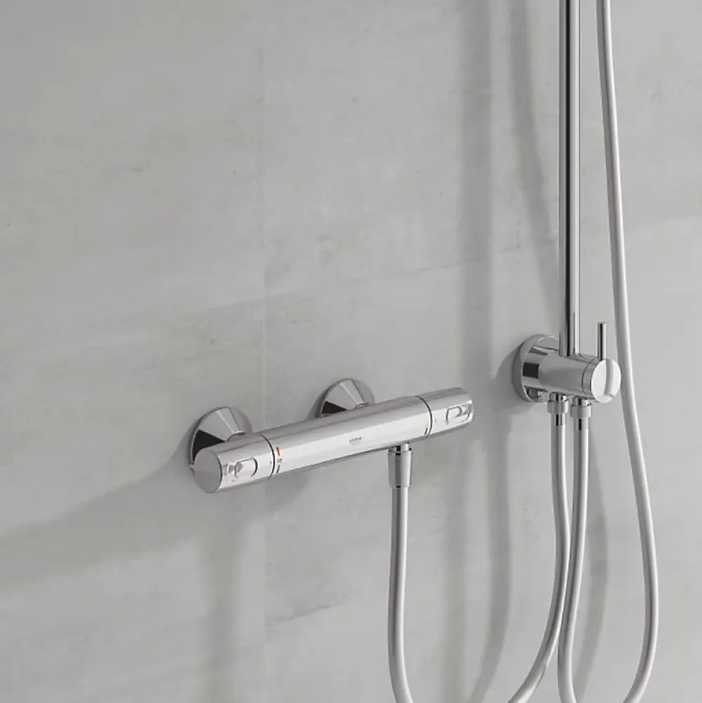 Robinet De Douche|Grohe Mitigeur douche thermostatique Quickfix Precision Trend + microfibre