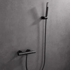 Imex Products Mitigeur douche thermostatique noir gun metal en laiton avec finition PVD
