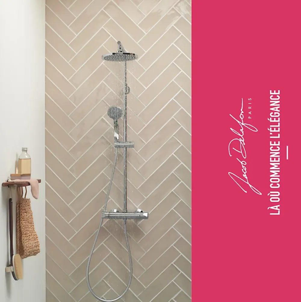 Robinet De Douche|Jacob Delafon Mitigeur douche thermostatique Simone chrome